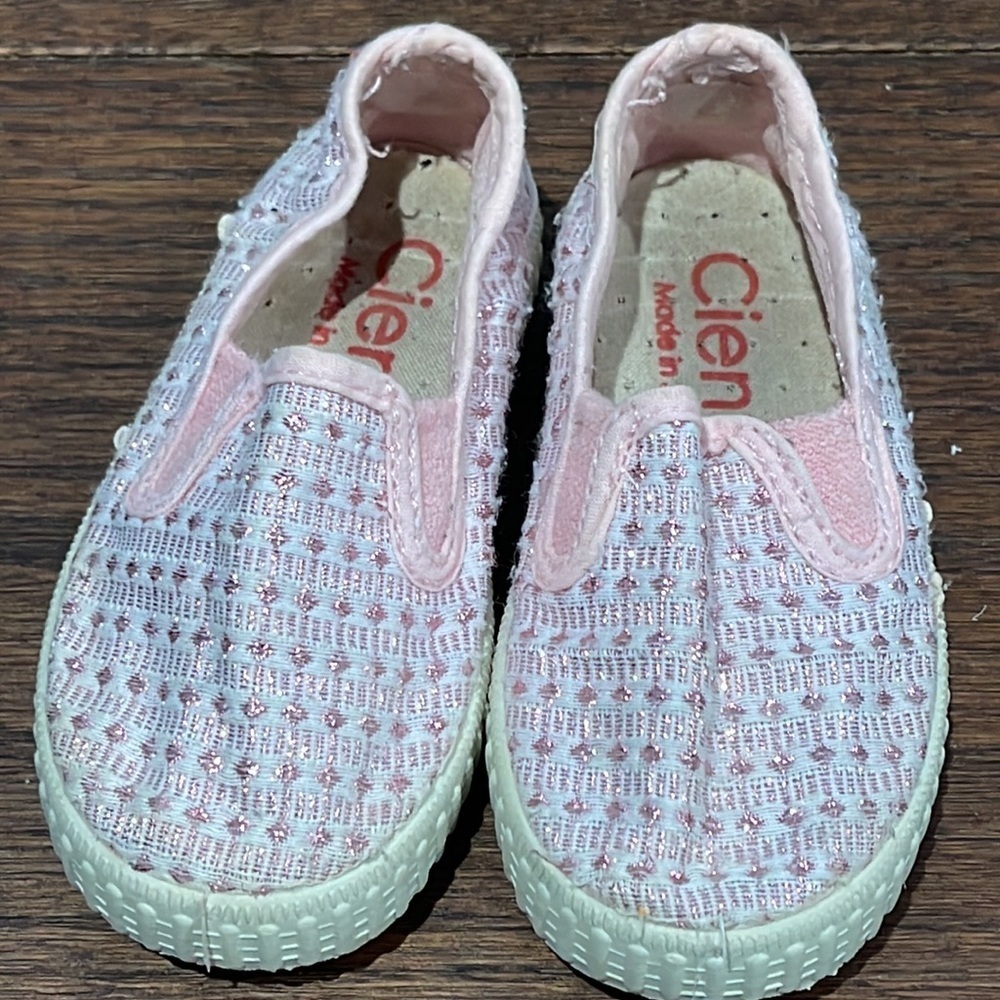 Cienta Pink Slip On Baby Sneakers Size 5 - Picture 2 of 5